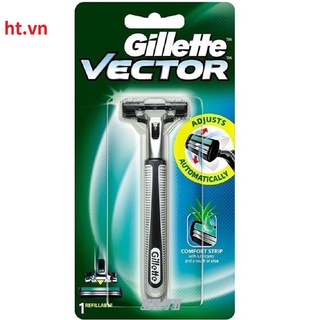 Bộ Cần Và Lưỡi Dao Cạo Râu Kép Gillette Vector.