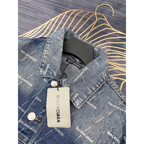 Áo khoác denim, jacket jeans BalenC* hình logo cao cấp