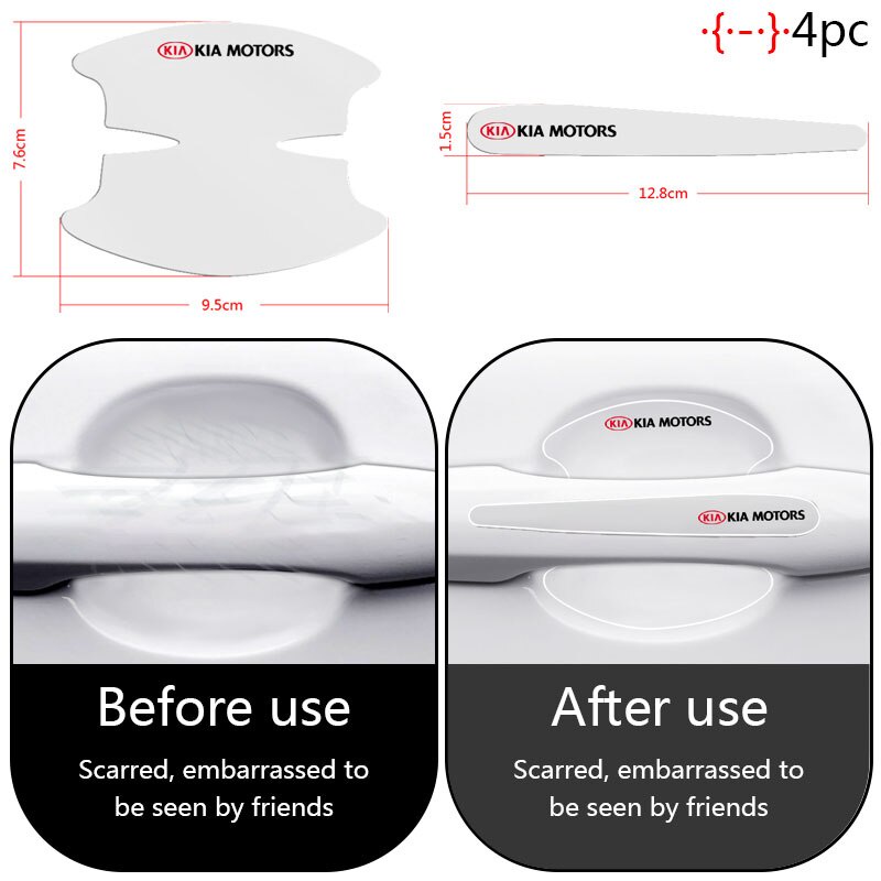 Bộ 8 miếng hình dán tay nắm cửa xe hơi cao cấp dành cho Kia Morning Seltos K3 Carens Forte Cerato Soluto