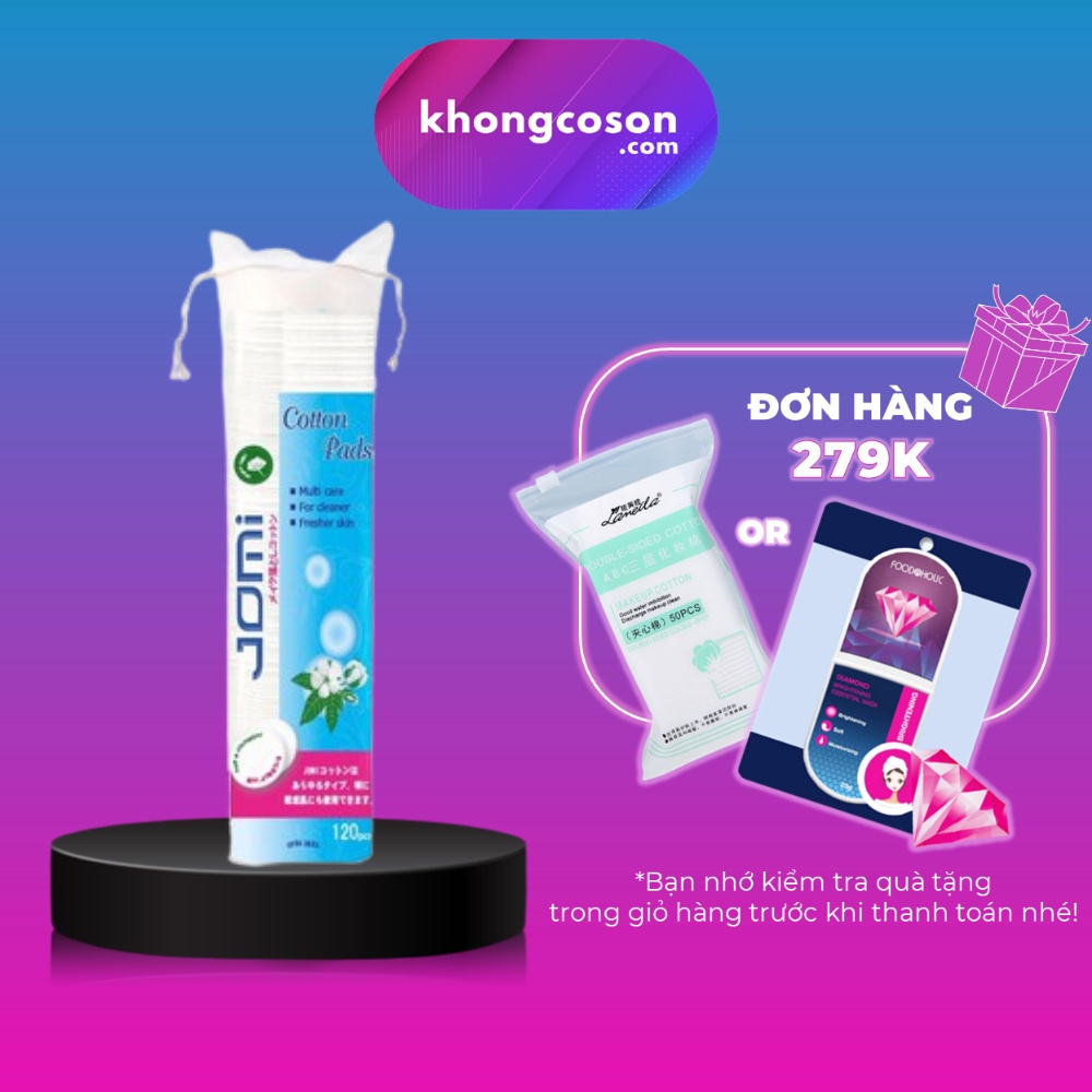 Bông Tẩy Trang 100% Cotton Tự Nhiên Jomi Cotton Pads - Khongcoson