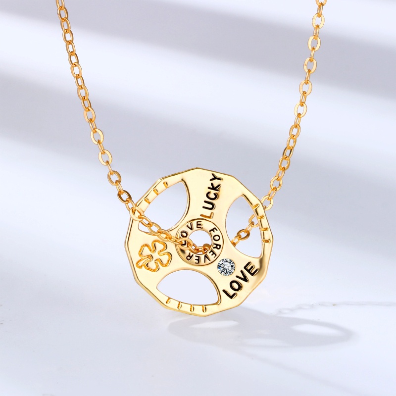 Set 2 Vòng cổ Mặt Quả Tạ Đơn Giản Cho Cặp Đôi