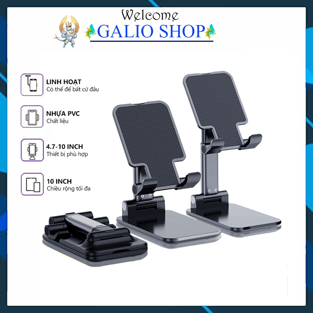 Giá đỡ điện thoại máy tính bảng cao cấp gấp gọn 2 màu đen trắng