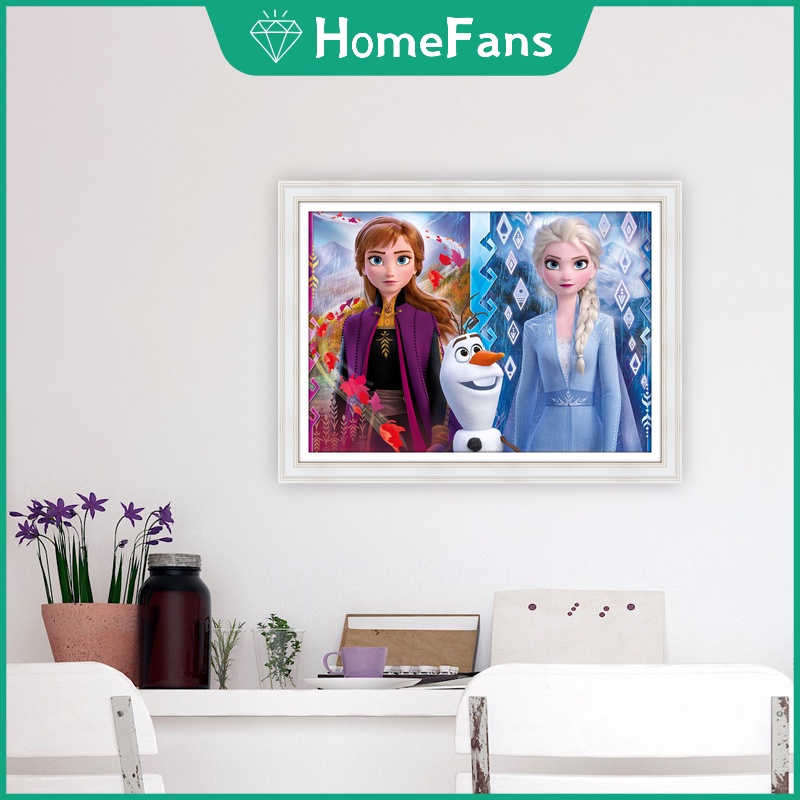 Bộ tranh đính đá 5D họa tiết độc đáo kích thước 30x40cm DIY dùng trang trí