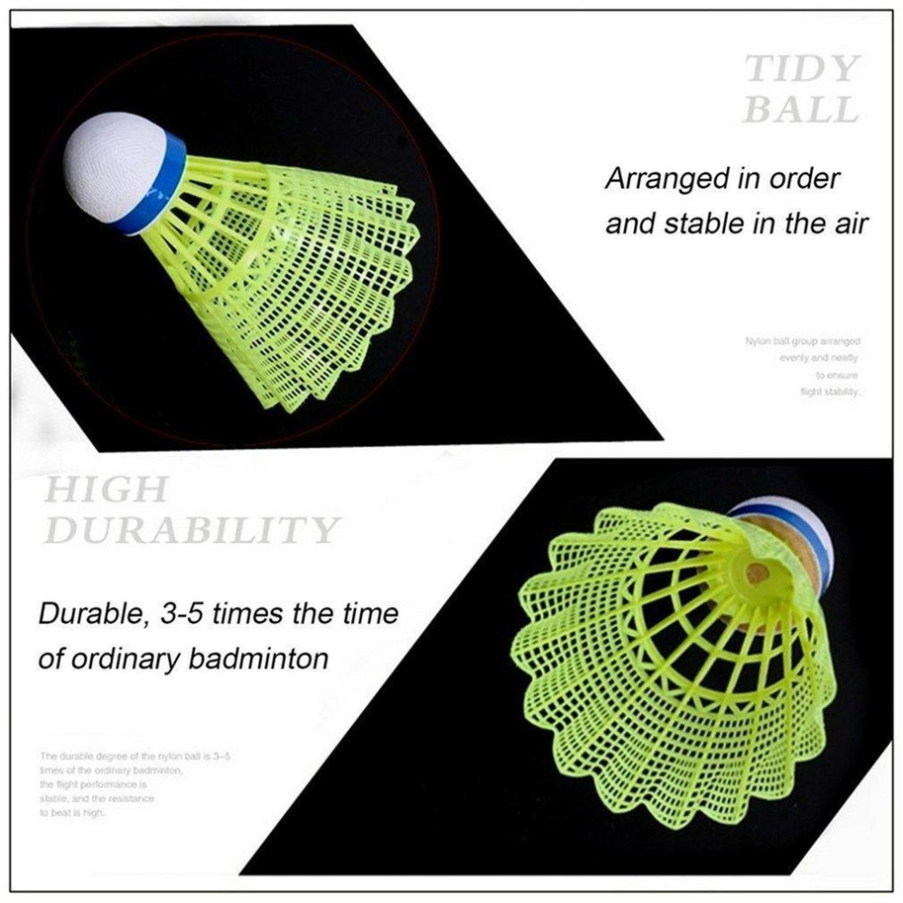 Set 6/12 quả cầu lông nylon bền cân bằng chất lượng cao