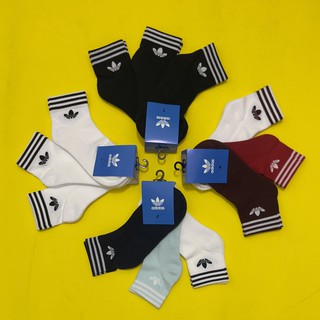 Pack 3 đôi Tất vớ Adidas Tref Ank SCK HC Authentic trắng đỏ đô