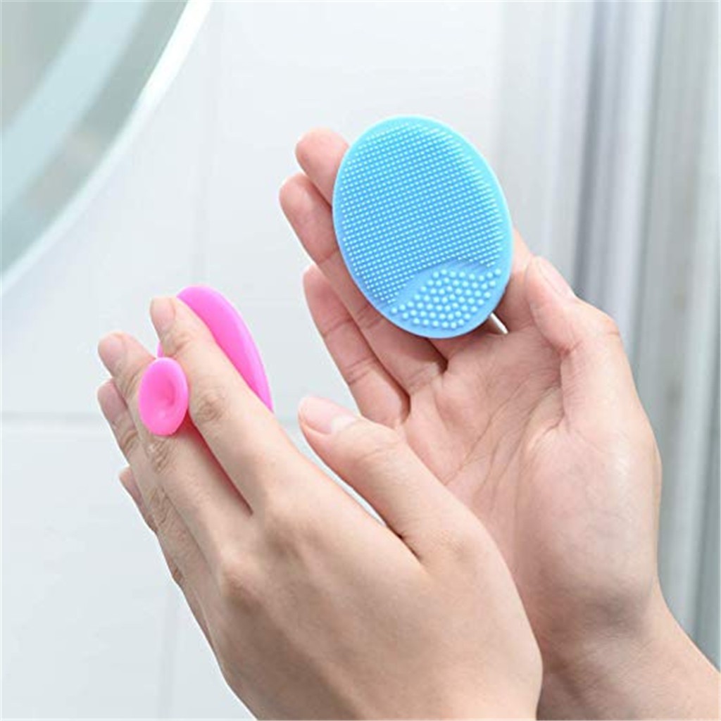 (Hàng Mới Về) Bộ 2 Bàn Chải Silicone Tắm Cho Da Khô Và Lược Cho Bé