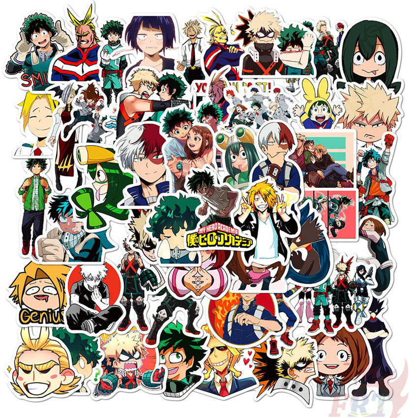 ❉ My Hero Academia - Series 01 Anime Cartoon Stickers ❉ 50Pcs/Set Midoriya Izuku Bakugou Katsuki Todoroki Shoto DIY Fashion Mixed Doodle Decals Stickers