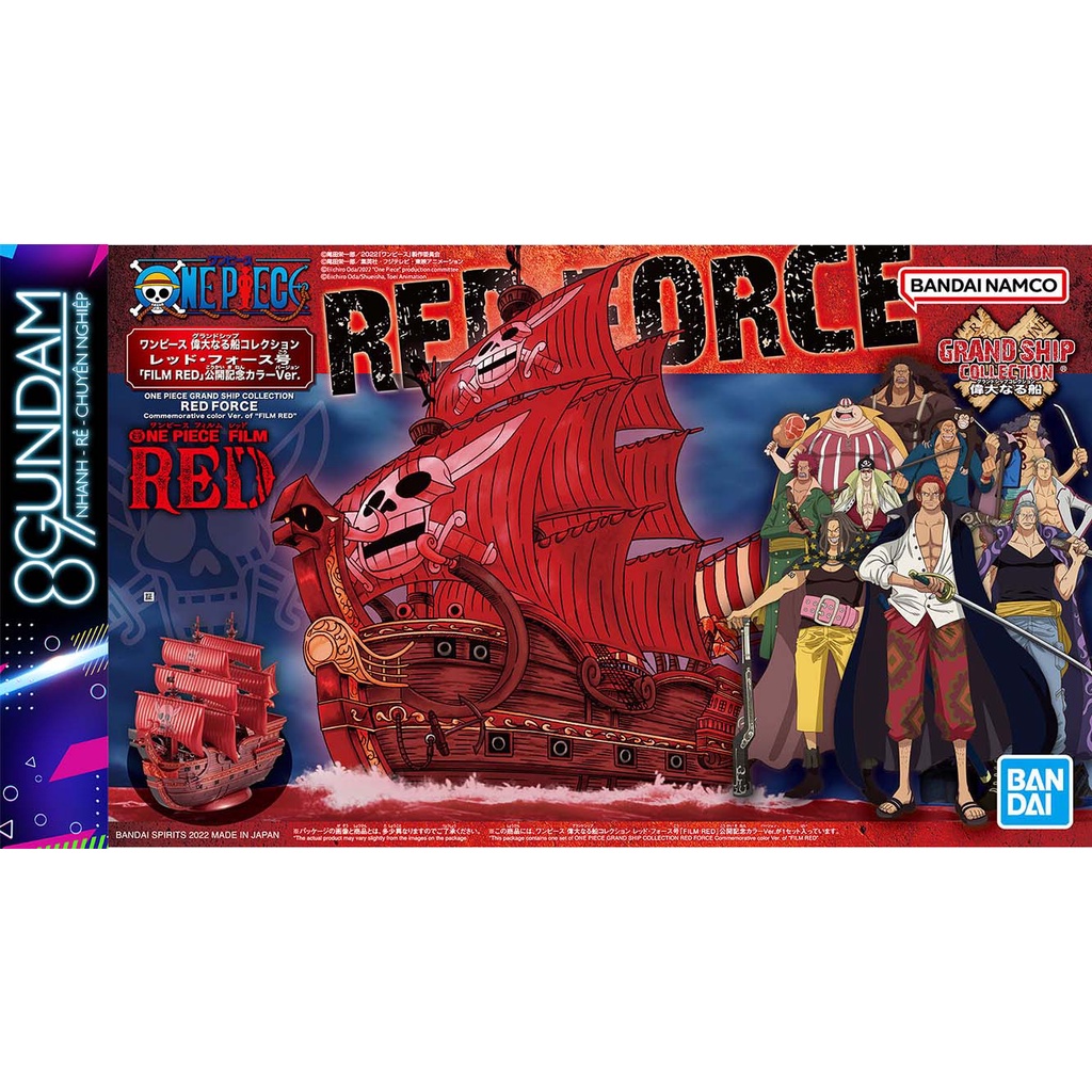 Mô Hình Lắp Ráp One Piece Red Force Commemorative Color “Film Red" (tặng kèm base và thẻ nhân vật)
