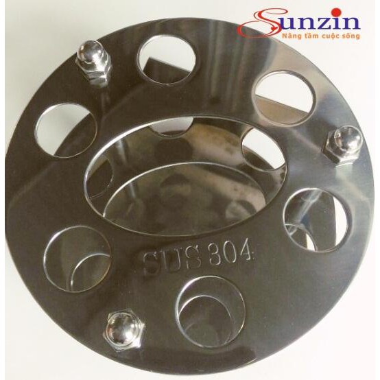 Kệ cắm bàn chải và kem đánh răng tròn, chất liệu inox 304
