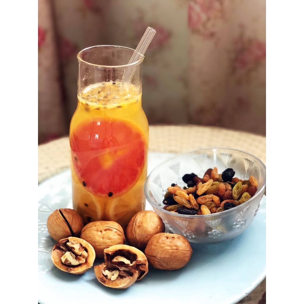 Bình Và Cốc Nước Thủy Tinh Borosilicate Cho Một Người, Phong Cách Bắc Âu; Đựng Trà Sữa, Nước Trái Cây, Uống Nóng Lạnh