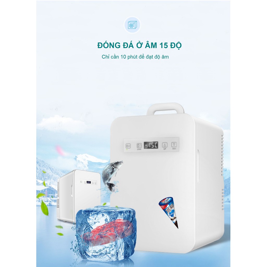 Tủ mát mini  tủ lạnh mini tủ lạnh cho xe ô tô tủ mát bảo quản mỹ phẩm 10L, 22L