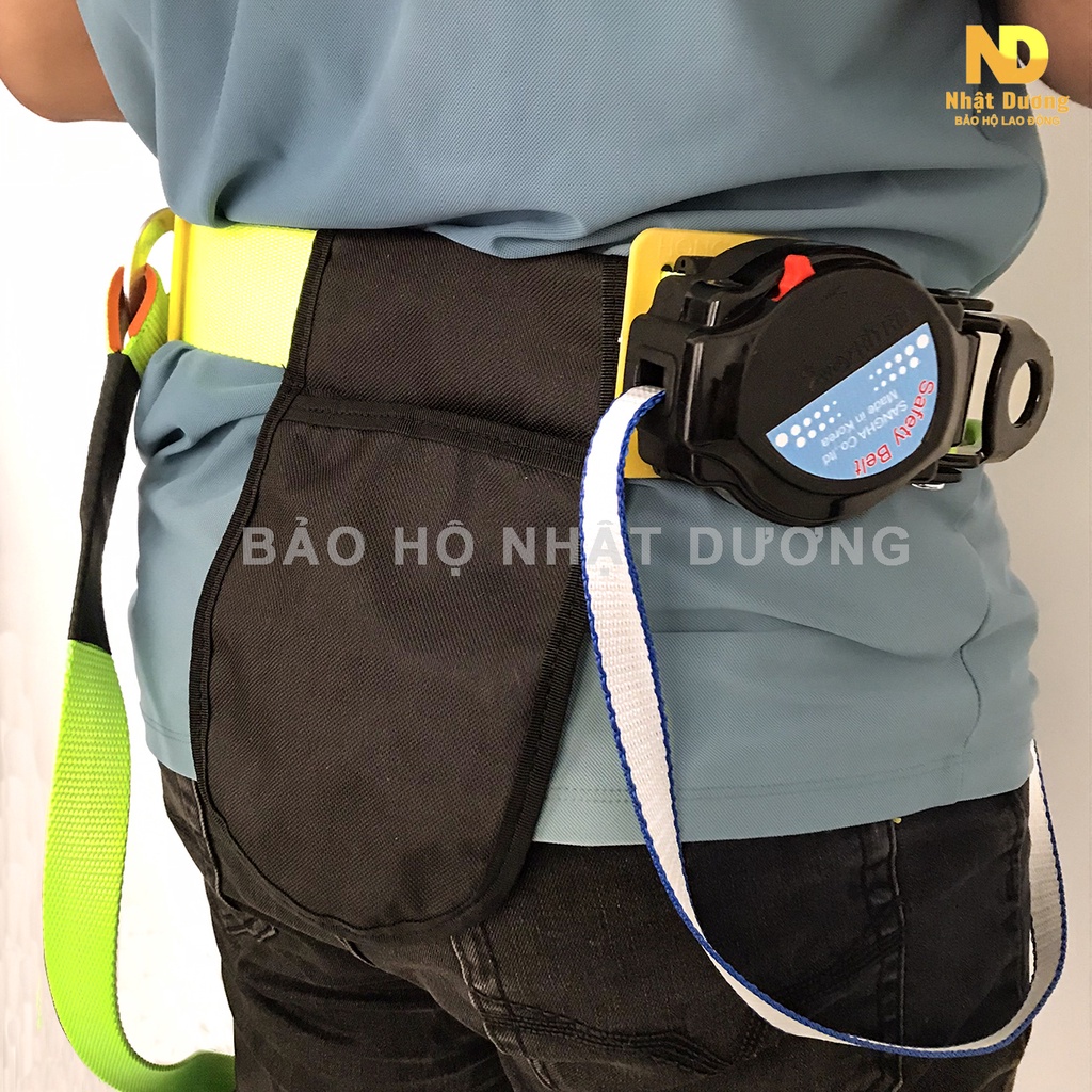 Dây bảo hộ lao động 2 móc thép thu rút tự động BR22, Dây đai an toàn Nhật Dương cao cấp