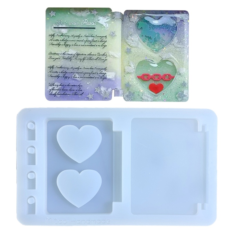 Khuôn Silicone Tạo Hình Cuốn Sách Gấp Gọn DIY