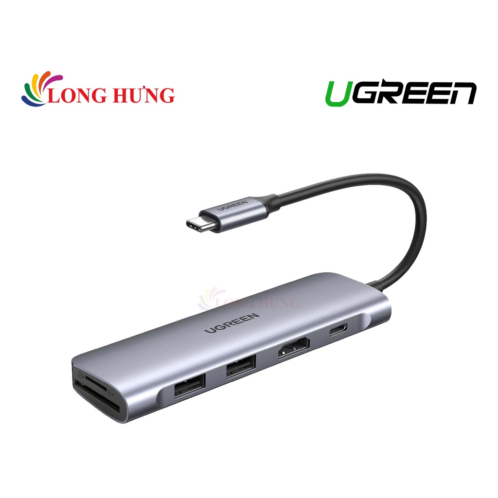 Cổng chuyển đổi Ugreen 6-in-1 USB-C Multifunction Adapter CM195 70411 - Hàng chính hãng