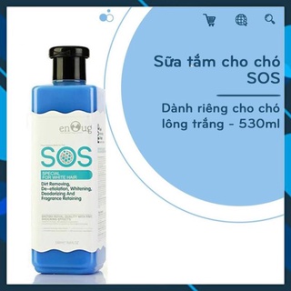 Sữa Tắm Cho Chó Lông Trắng SOS 530ml Màu Xanh Dương Siêu Thơm