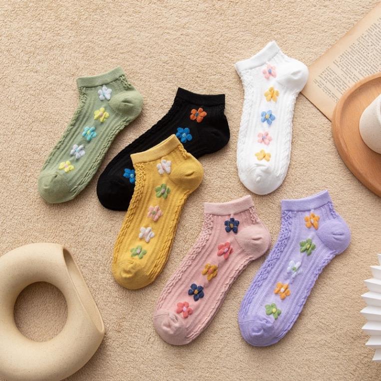 Tất vớ nữ họa mi Myna chất liệu vải Hàn co giãn bốn chiều,kiểu dáng thêu hoa phong cách hiện đại tt8