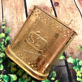 Ống Đũa 💖𝑭𝑹𝑬𝑬𝑺𝑯𝑰𝑷💖 Ống Đũa Inox Mạ Vàng Đồng - Kiểu Dáng Đẹp