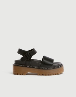 Sandal nữ màu đen Pull&bear authentic