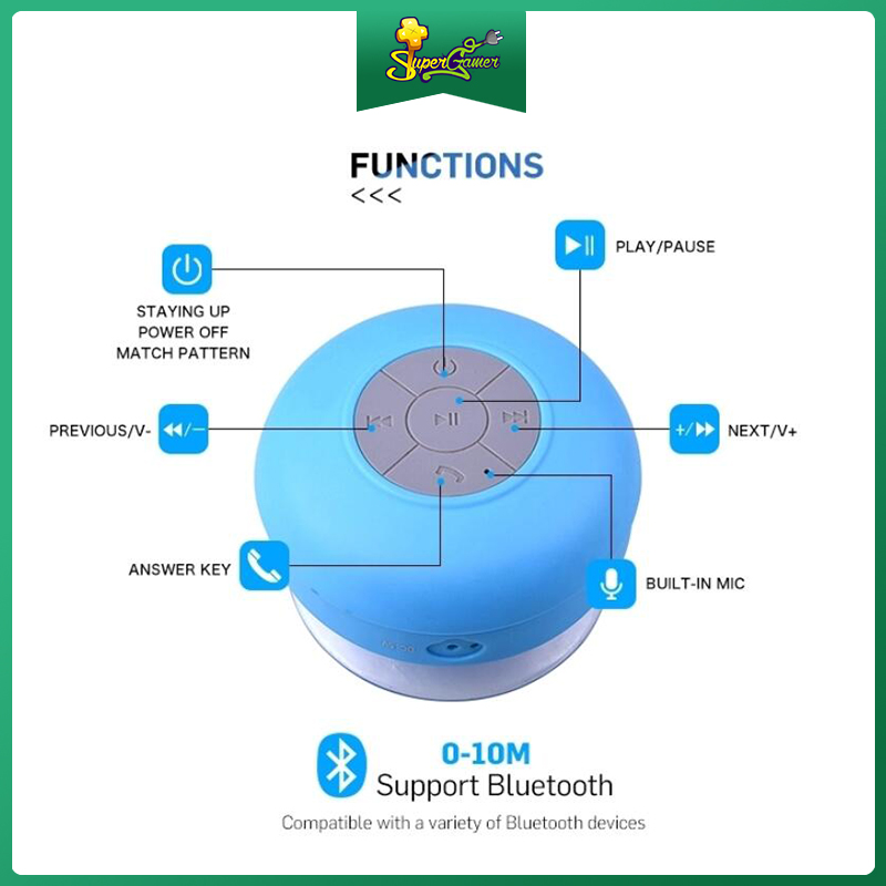 Loa Bluetooth Không Dây Chống Nước Cho Android Ios