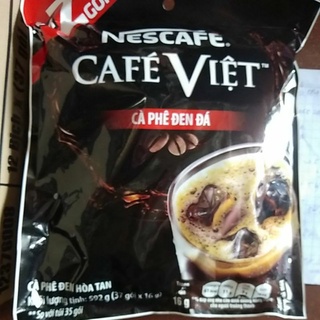 Date10/2022[ bịch 35gói] Cà Phê Đen Đá Nescafe.