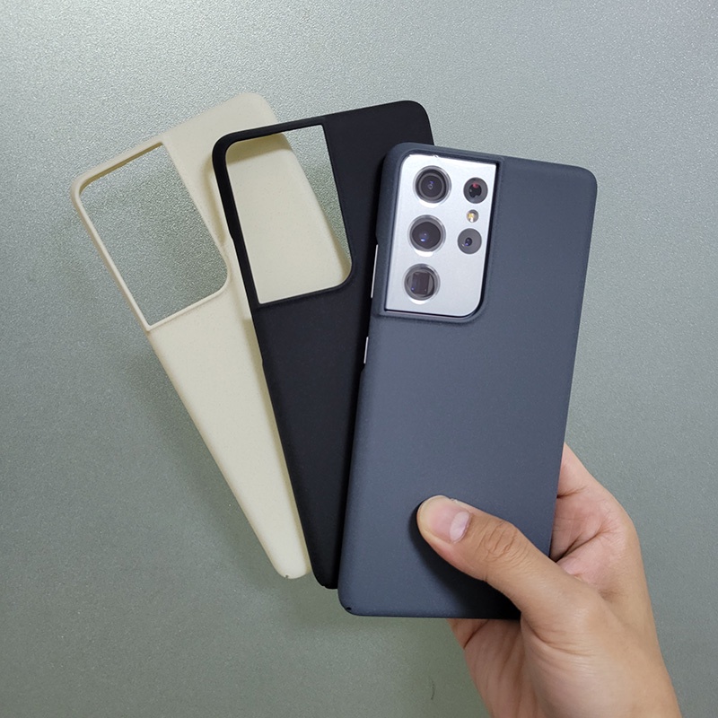 Ốp Điện Thoại Tpu Pc Mỏng Bề Mặt Cát Cho Samsung Galaxy S21 / S21+ / S21 Ultra / S20 FE / S20 / S20+ / S20 Ultra / S10 / S10+ / S9 / S9+