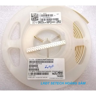 Tụ dán 0603 (20 con) các trị số 2.2pF~220pF