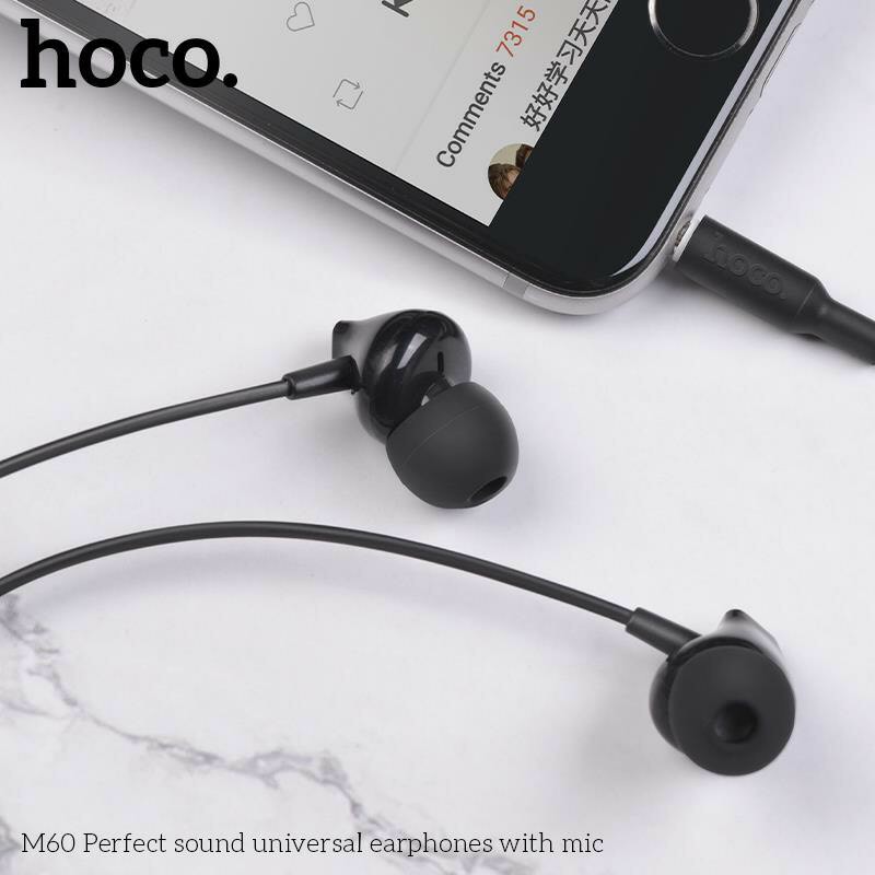 Tai nghe dây in - ear, chống ồn, giá rẻ siêu chất -Hoco M60 -Hàng chính hãng