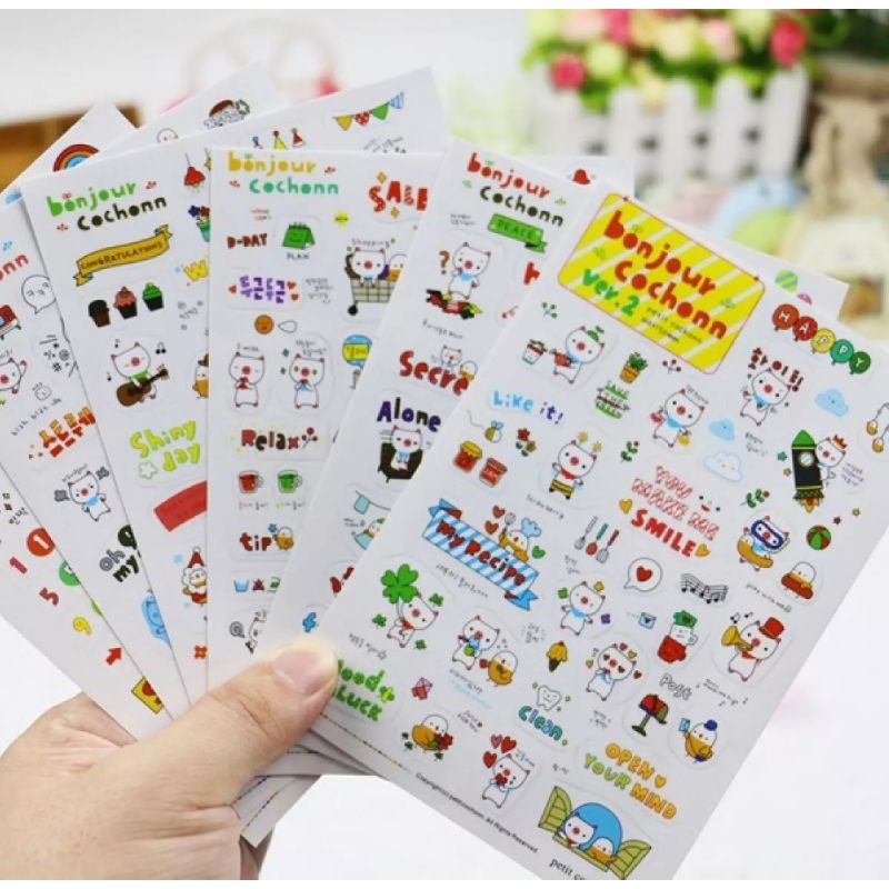 [Quà tặng kèm - ko bán] Ngẫu nhiên 1 tấm sticker dán trang trí phụ kiện: điện thoại, máy tính, sổ sách rất đẹp