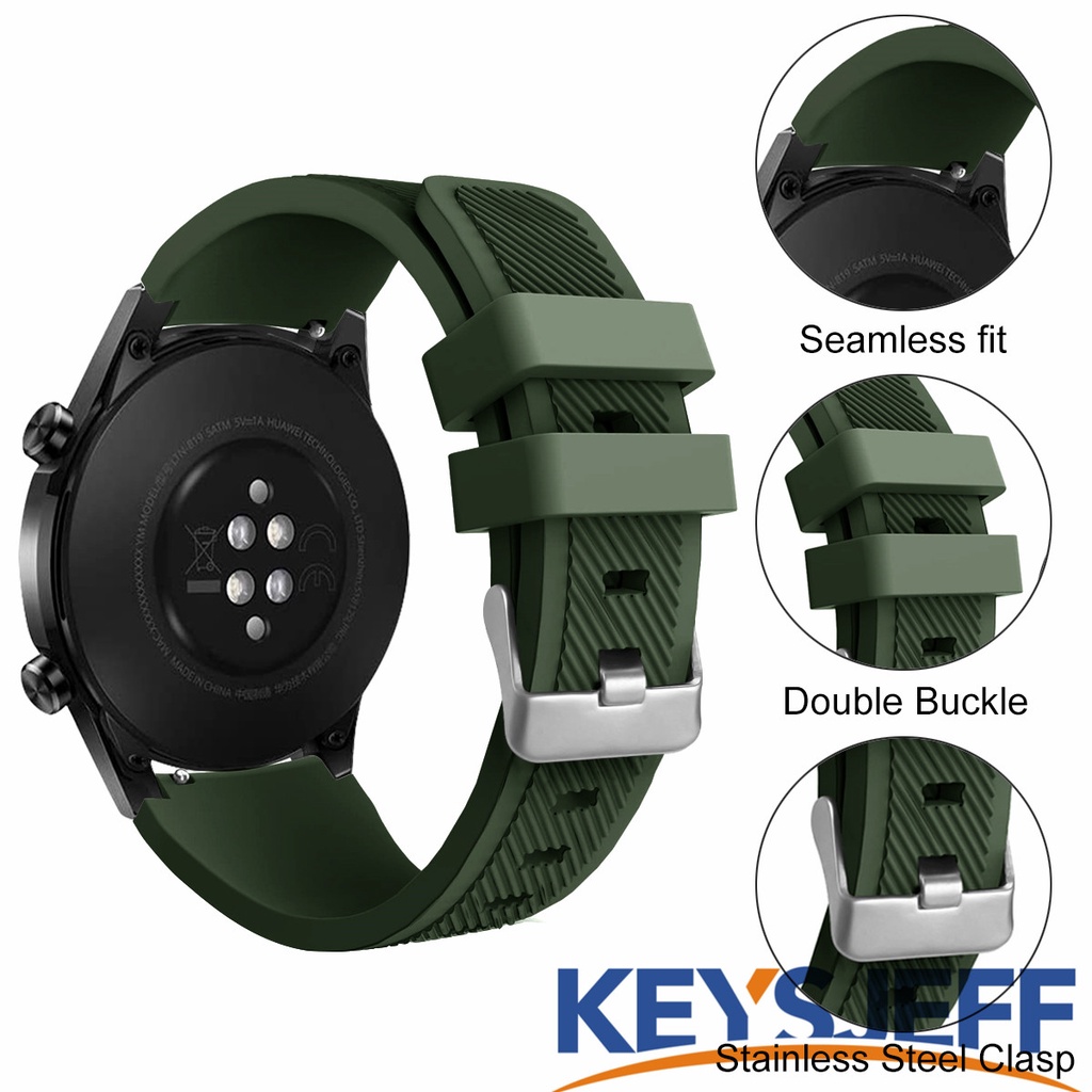 Dây Đeo Thay Thế Bằng Silicon Mềm Thoáng Khí Nhanh Chóng 22mm Cho Đồng Hồ Huawei Watch GT 3 46mm/ Samsung Galaxy Watch 46mm/ Gear S3 71003