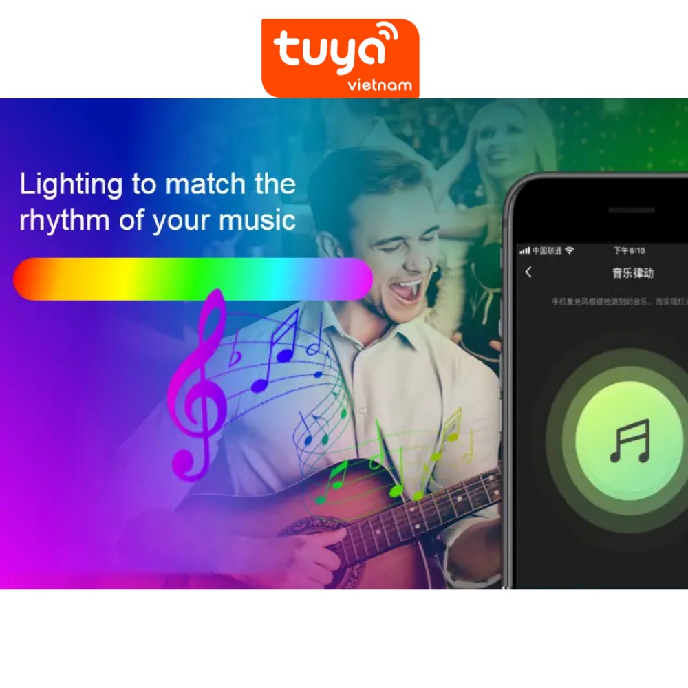 Bóng Đèn Thông Minh TUYA 9W Nháy Theo Nhạc - Bluetooth 4.0, Đa Sắc 16 Triệu Màu, Điều Khiển Qua App BH 1 Năm