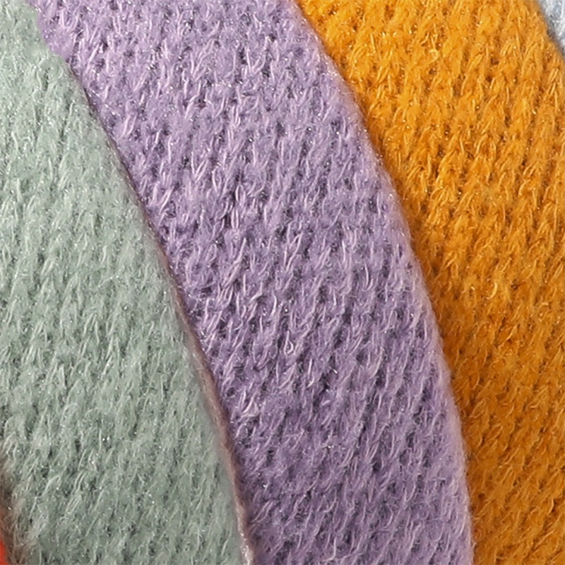 Băng Đô Cài Tóc Dệt Kim Vải Lông Màu Sắc Ngọt Ngào Vintage Cho Nữ