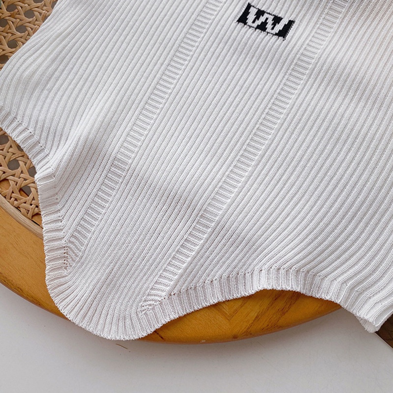 Áo Crop Top Dệt Kim Sát Nách Phong Cách Thể Thao Thời Trang Quyến Rũ Cho Nữ