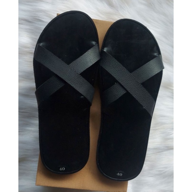 Dép cao su 2 quai chéo