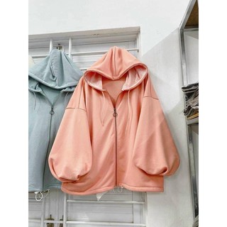 Áo khoác nỉ tay phồng form rộng ulzzang