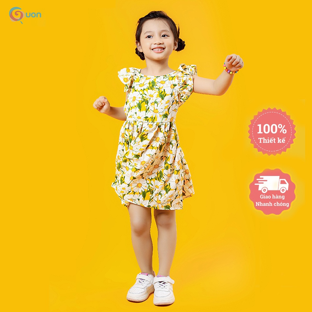 Váy bé gái từ 8-32kg chất lụa cotton thoáng mát Hoàng My - GUON