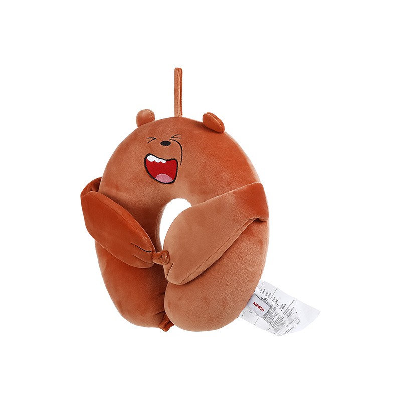 Gối Kê Cổ Bông Chữ U Cao Cấp Miniso chữ U kèm bịt mắt - We Bare Bears 3.0