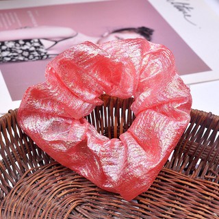 Cột tóc Srunchies nhũ bạc,chun buộc tóc cute