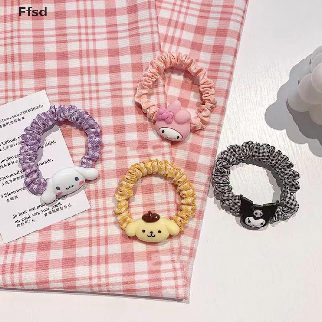 {Ffsd} Dây Cột Tóc Đuôi Ngựa Cỡ Lớn Họa Tiết Hoạt Hình Cinnamon