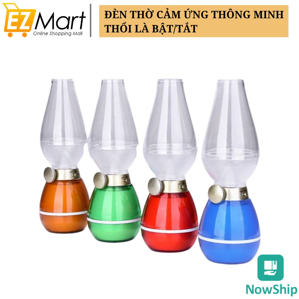 Đèn Dầu Cảm Ứng ❤️ 𝑭𝑹𝑬𝑬𝑺𝑯𝑰𝑷 ❤️ Đèn Thờ Cảm Ứng Điện Tử LED Thổi Bật Tắt Thông Minh