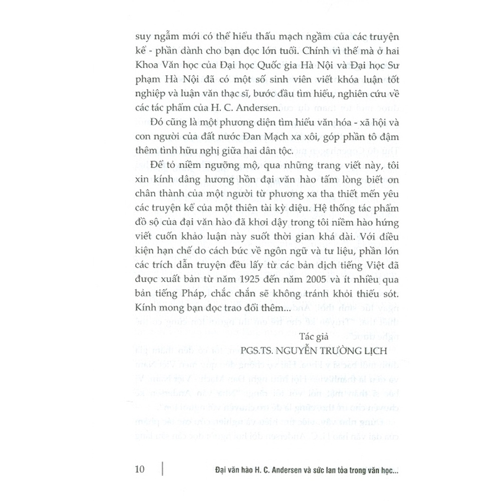 Sách - Đại Văn Hào H. C. Andersen Và Sức Lan Toả Trong Văn Học - Nghệ Thuật Việt Nam