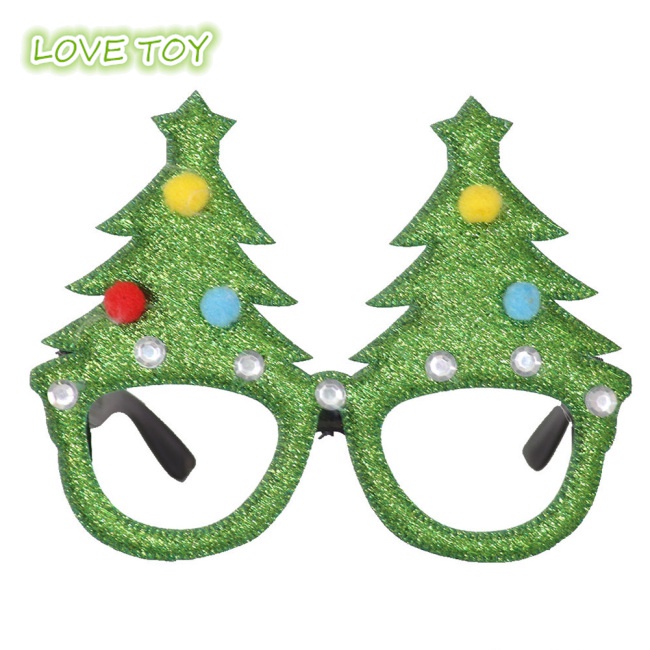 Mắt kính hình ông già Noel/người tuyết/tuần lộc trang trí Giáng sinh