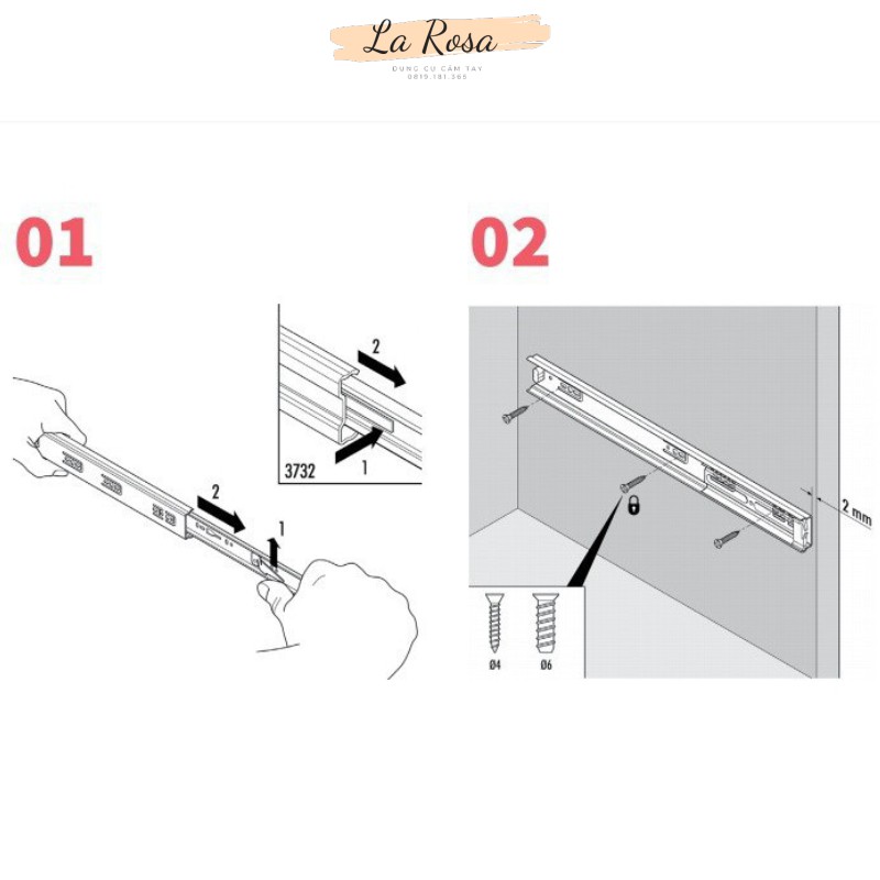 Ray bi giảm chấn 3 tầng RONGHUI LOẠI TỐT