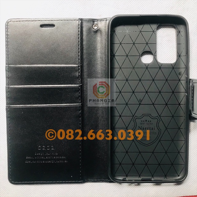 Bao da Vivo Y50 da mịn cao cấp, có ngăn để thẻ