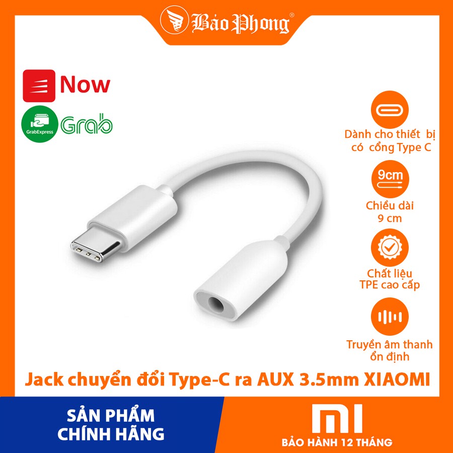 Jack chuyển đổi Type-C ra AUX 3.5mm XIAOMI Type-C To AUDIO Cable