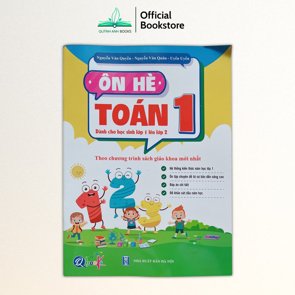 Sách - Combo Ôn hè toán và tiếng việt 1 dành cho học sinh lớp 1 lên lớp 2 (Chương trình mới) - NPH Qbooks