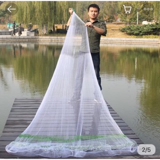 Chài cước bắt cá chân xích cao cấp bụng 6m - 5m