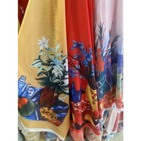 Vải tơ óng may áo dài