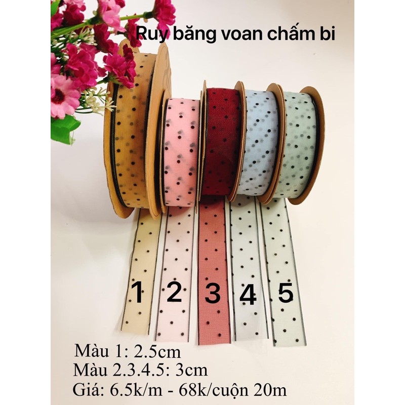 Ruy Băng Voan Chấm Bi (6,5K/1m )