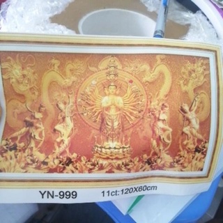 Tranh thêu chữ thập Phật bà quan âm nghìn mắt nghìn tay