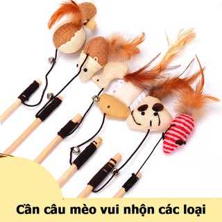 Cây Vờn Mèo Vui Nhộn (6 Loại) - Đồ Chơi Cần Câu Mèo